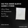 100Pcs Inner Sleeve 66mm x 91mm Card Protector TCG
