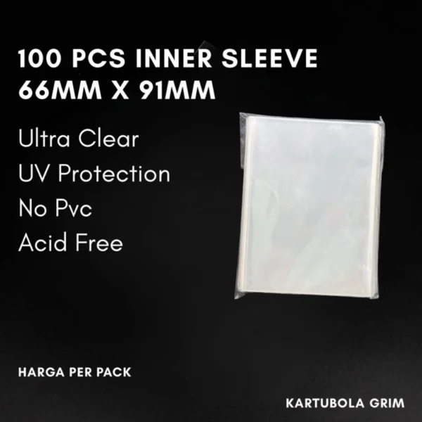 100Pcs Inner Sleeve 66mm x 91mm Card Protector TCG