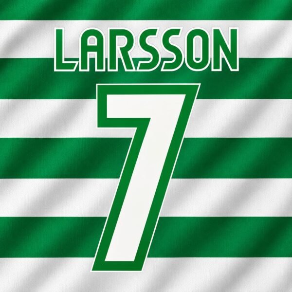 [Pre-Order] 1997-1999 Nameset #7 Larsson Celtic Home