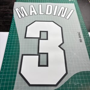 1998-2000 Nameset #3 Maldini AC Milan Home