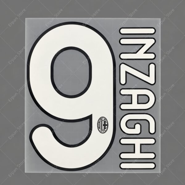 [Pre-Order] 2011/2012 Nameset #9 Inzaghi AC Milan Home