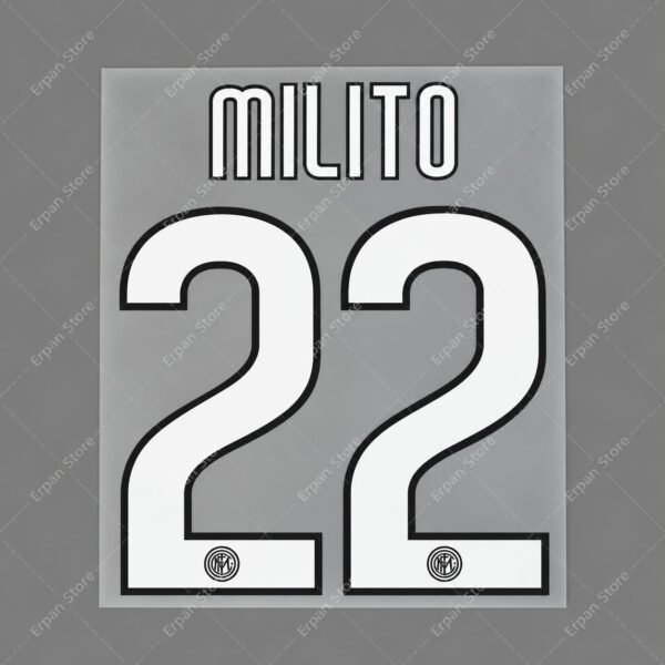 [Pre-Order] 2009-2012 Nameset #22 Milito Inter Milan Home