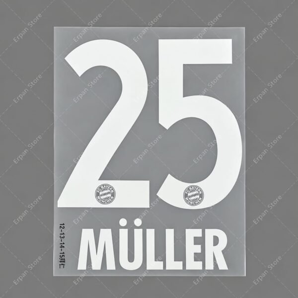 [Pre-Order] 2013-2015 Nameset #25 Muller Bayern Munchen Home