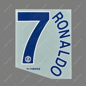 [Pre-Order] 2008/2009 Nameset #7 Ronaldo Manchester United Away Cup