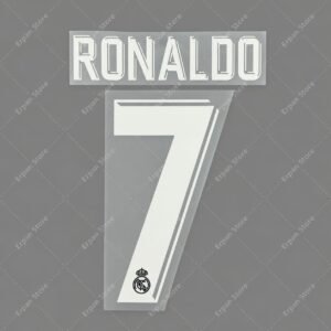 [Pre-Order] 2017/2018 Nameset #7 Ronaldo Real madrid Away