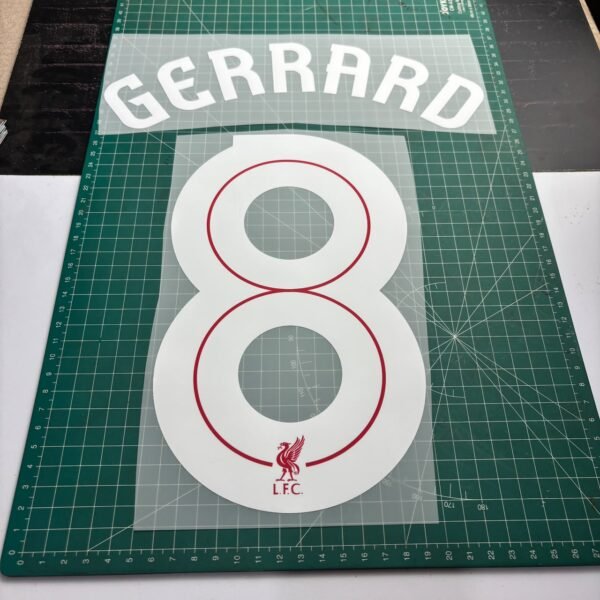 2010-2015 Nameset #8 Gerrard Liverpool Home UCL