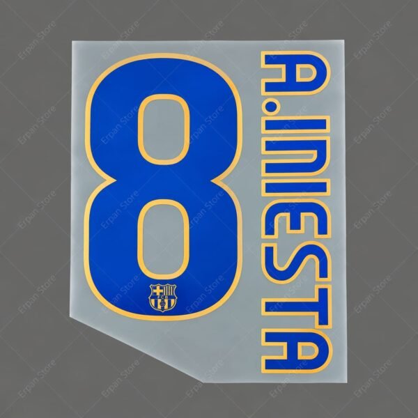 [Pre-Order] 2008-2010 Nameset #8 A.Iniesta Barcelona Away