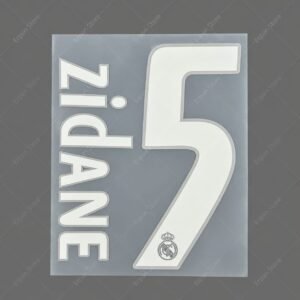 [Pre-Order] 2005/2006 Nameset #5 Zidane Real Madrid Away