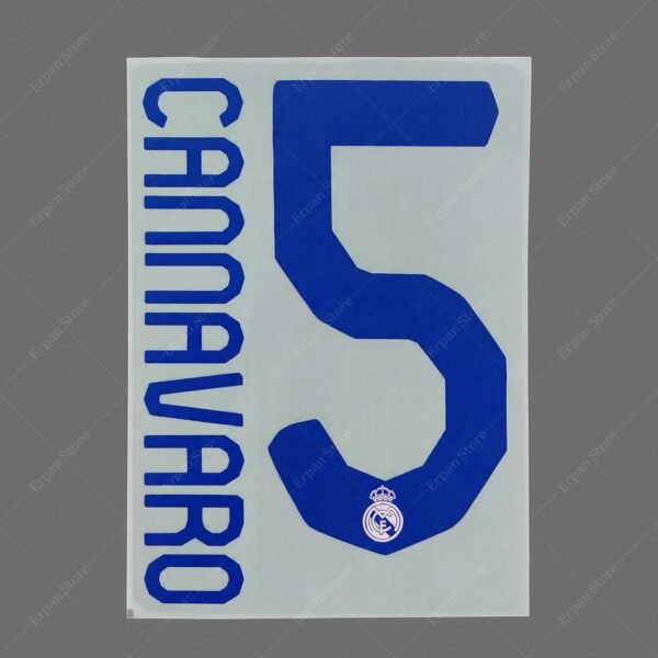 [Pre-Order] 2007/2008 Nameset #5 Cannavaro Real Madrid Home