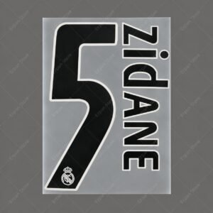 [Pre-Order] 2005/2006 Nameset #5 Zidane Real Madrid Home