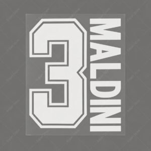 [Pre-Order] 1991/1992 Nameset #3 Maldini AC Milan Home