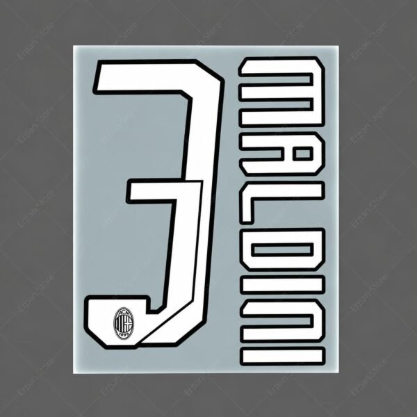 [Pre-Order] 2007/2008 Nameset #3 Maldini AC Milan Home