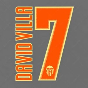 [Pre-Order] 2005/2006 Nameset #7 David Villa Valencia Home