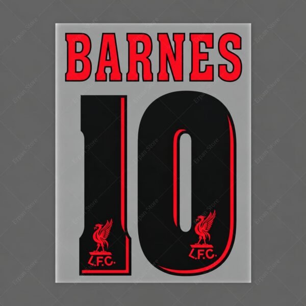 [Pre-Order] 1996/1997 Nameset #10 Barnes Liverpool Away